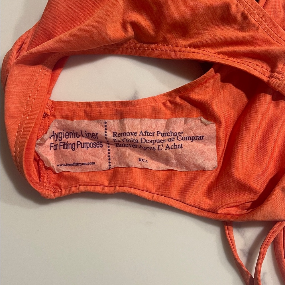 Hurley Bright Orange Side-Tie Bikini Bottom - Picture 3 of 5